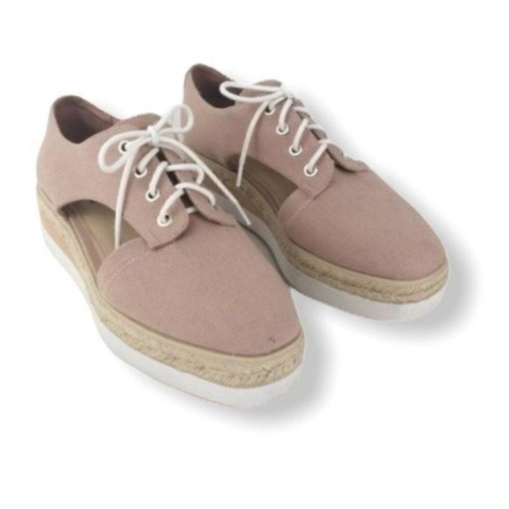 DKNY Pink Cut Out Platform Sneakers